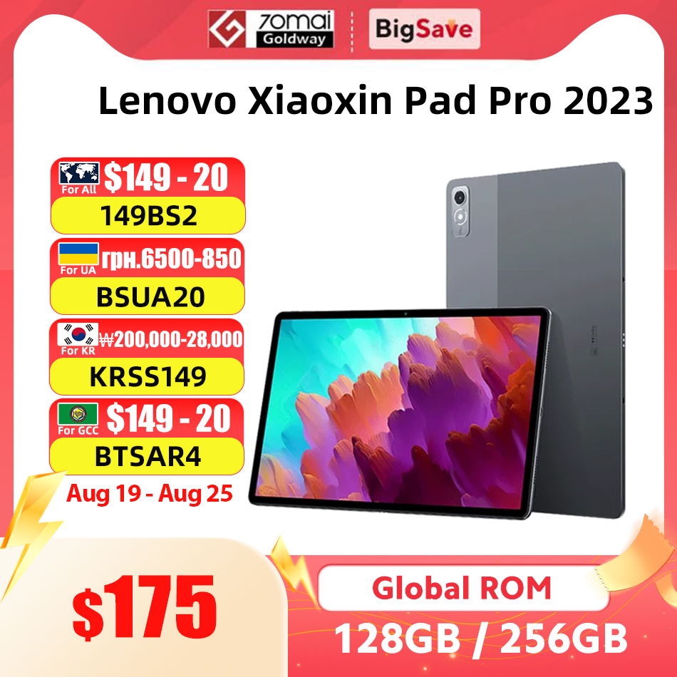 Lenovo Xiaoxin Pad Pro 2023 Tablet Global Firmware 8GB 128GB 12.7'' 144Hz Display Snapdragon 870 Octa Core 10200mAh Android 13