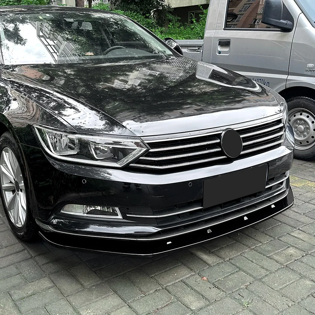 폭스바겐 VW 파사트 B8 2017 2018 2019 자동차 앞 범퍼 립 스플리터 디퓨저 바디 키트 스포일러 트림 블랙 튜닝