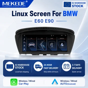 Pantalla MEKEDE Linux de 8.8 Pulgadas para BMW Serie 5 E60 E61 E62 E63 Serie 3 E90 E91, Reproductor Multimedia para Auto, Radio Estéreo, CarPlay Inalámbrico y con Cable, Pantalla Táctil 1