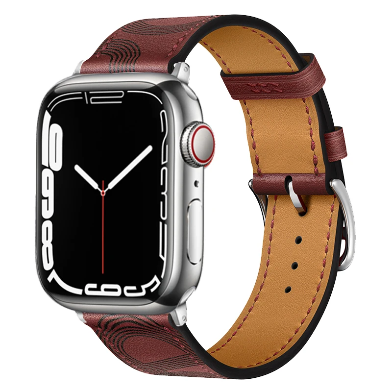Leather Strap For Apple Watch Band 49mm 45mm 41mm 44mm 42mm 40mm 38mm Bracelet Wristband For iWatch Ultra 8 7 6 5 4 3 SE Correa