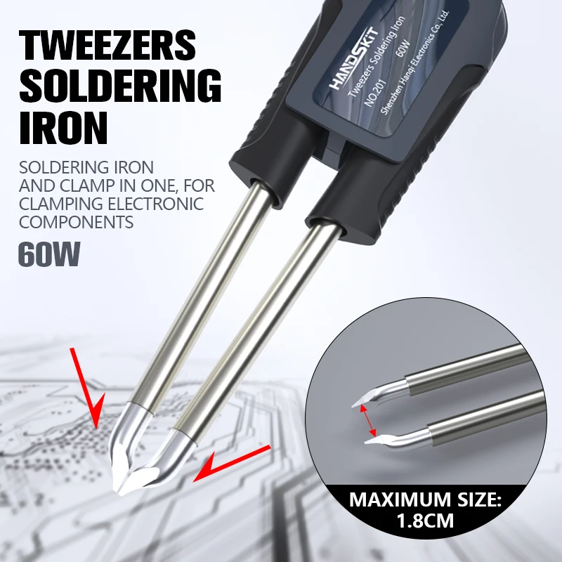 Soldering Station Tweezers Handle For Handskit STM 32 Soldering Station Temp Adjust Portable Home Electronics Repair Tool