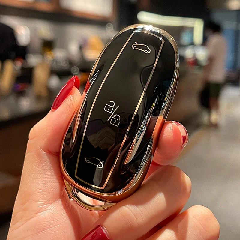 

Fashion TPU Car Remote Key Case Cover Shell for Tesla Model S for Model X for Model Y Model 3 Protector Holder Fob Accessories
