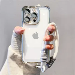 Deluxe Shockproof Clear Lanyard Phone Case with Soft Silicon Cover - iPhone 11 Pro Max (1)