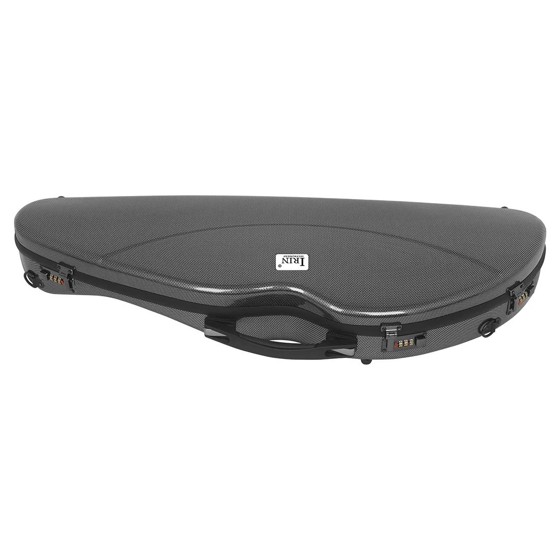 4/4 Violine Tragekoffer Violine Box Kohlefaser Hartschale Hochwertige superleichte dreieckige Box mit Hygrometer – Detail 5