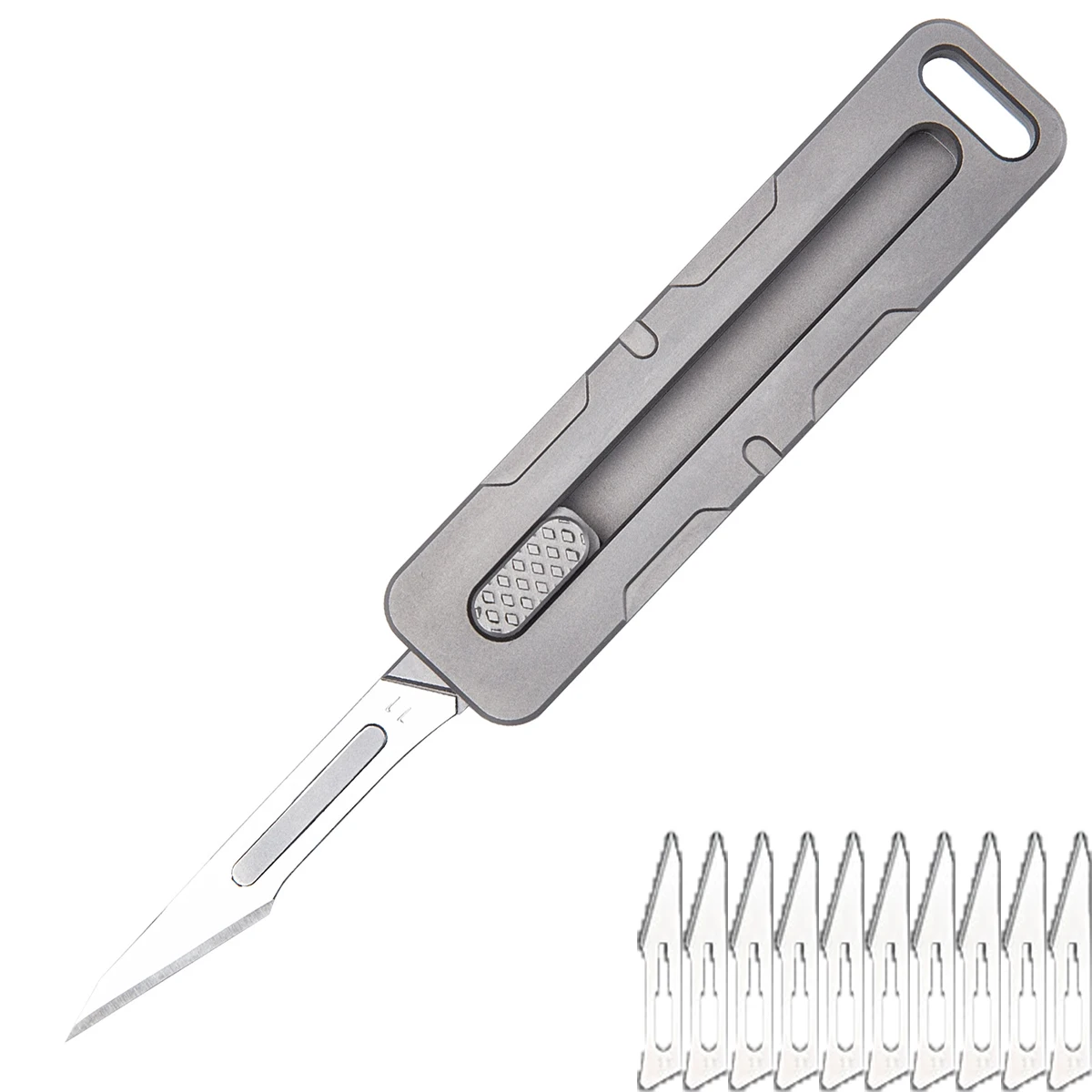 Titan-Schiebe messer edc Utility-Schlüssel messer kleines Werkzeug zum  Schneiden von Papier und zum Öffnen der Box austauschbare Skalpell klinge  Nr. 10 - AliExpress