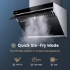 JQG7505 30” UnderCabinet or WallMount Range Hood Dual DCMotor Slant Vent Design Hands Free On and Off ouchscreen wit 4