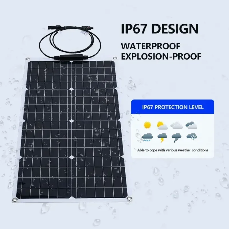 1000W elastyczny zestaw falownik solarny System paneli słonecznych 4000W 12V ładowanie akumulatora 110V-220V generacji dla domu/użycie na zewnątrz