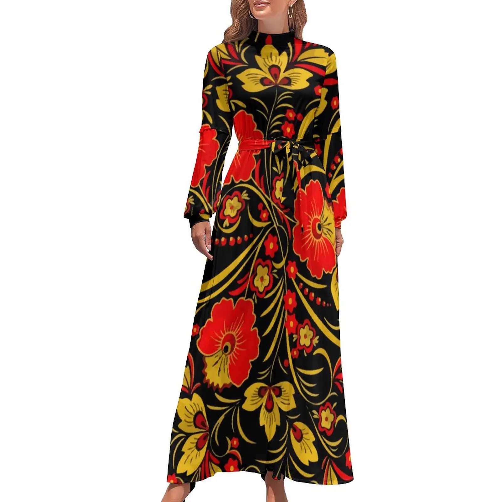 Floral Print Strap Maxi Dress And Knit Top Two-Piece Set – GOELIA