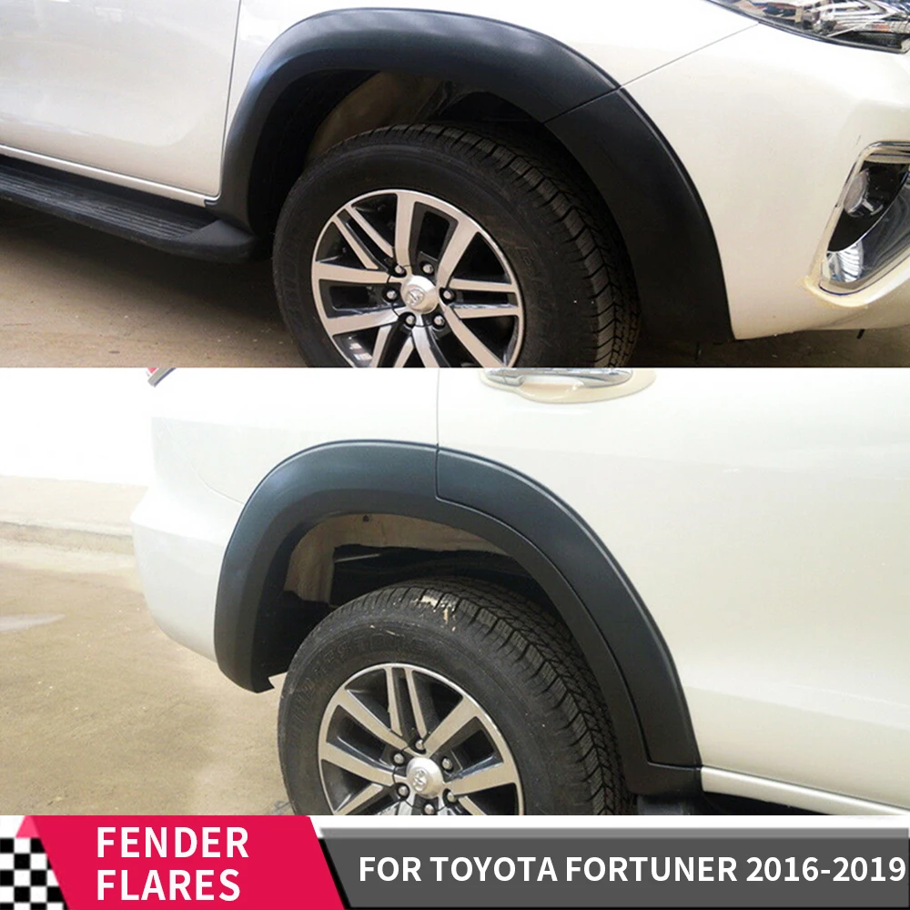 Matte Black Fender Flare for Toyota Fortuner Hilux SW4 2016 2017 2018
