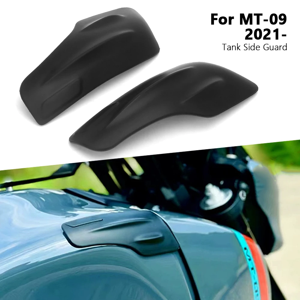 New a pair Motorcycle Accessorie Side Tank Pad Protection Black For YAMAHA MT-09 Mt09 MT09 MT 09 2021 2022 2023