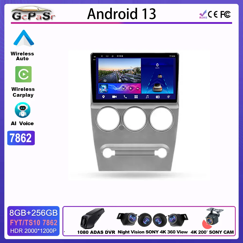 

9 Inch Carplay Android For CITROEN C-ELYSEE C ELYSEE 2008 - 2013 Multimedia 5G Wifi Navigation Touch Screen Bluetooth Display