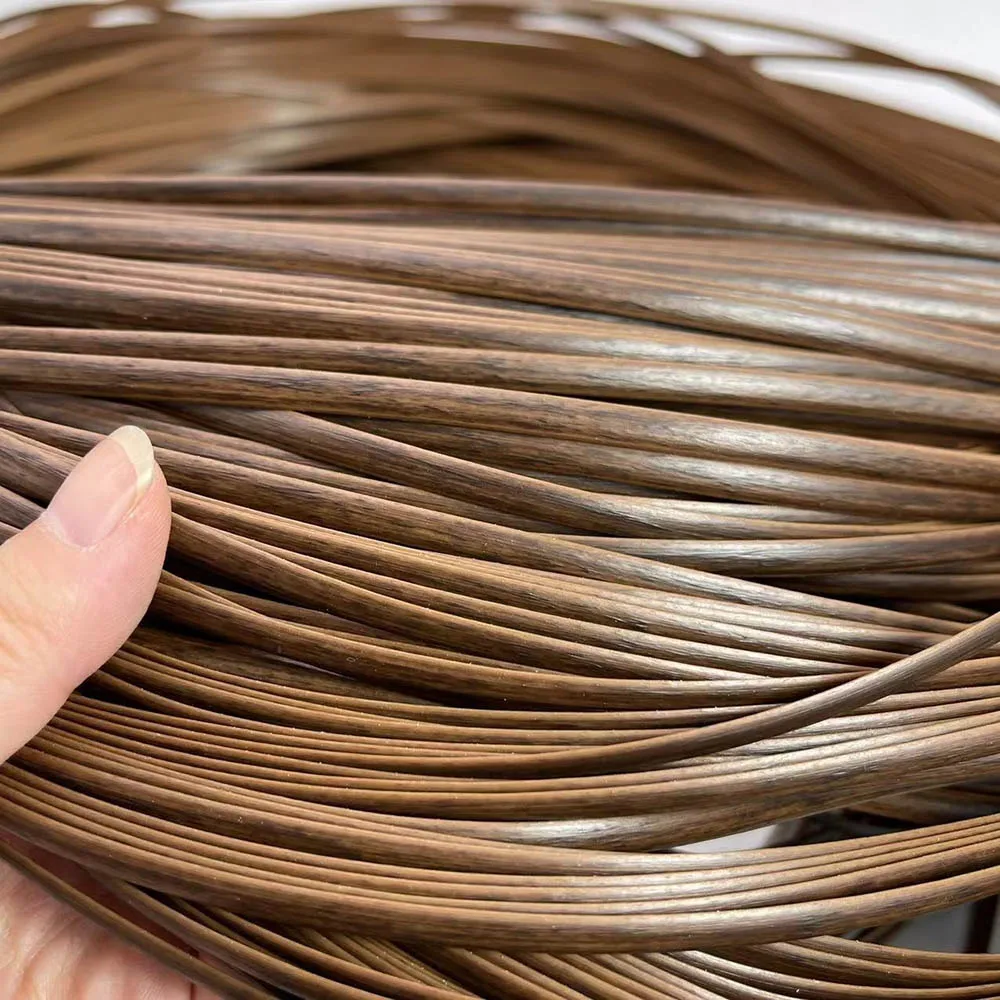 500g 80M Coffee Brown Rattan Weaving Material Plastic Knit Repair Chair Table PE Rattan Width:5mm