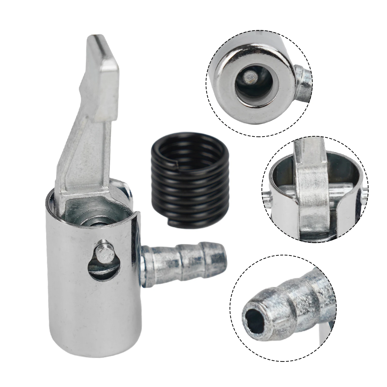 1/2pc 6mm Air Tire Chuck Inflator Pump Hose Adapter Valve Connector For Cars Bikes Automobile Tire Inflator Inflatable Clamps oil filter adapter housing