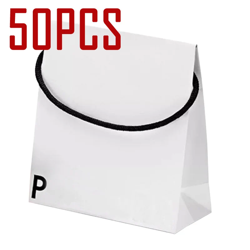 

50PCS Newest Paper Bag For Bracelet And Necklace Box Set Women Original Europe Jewelry Bead Charm Outer Packaging