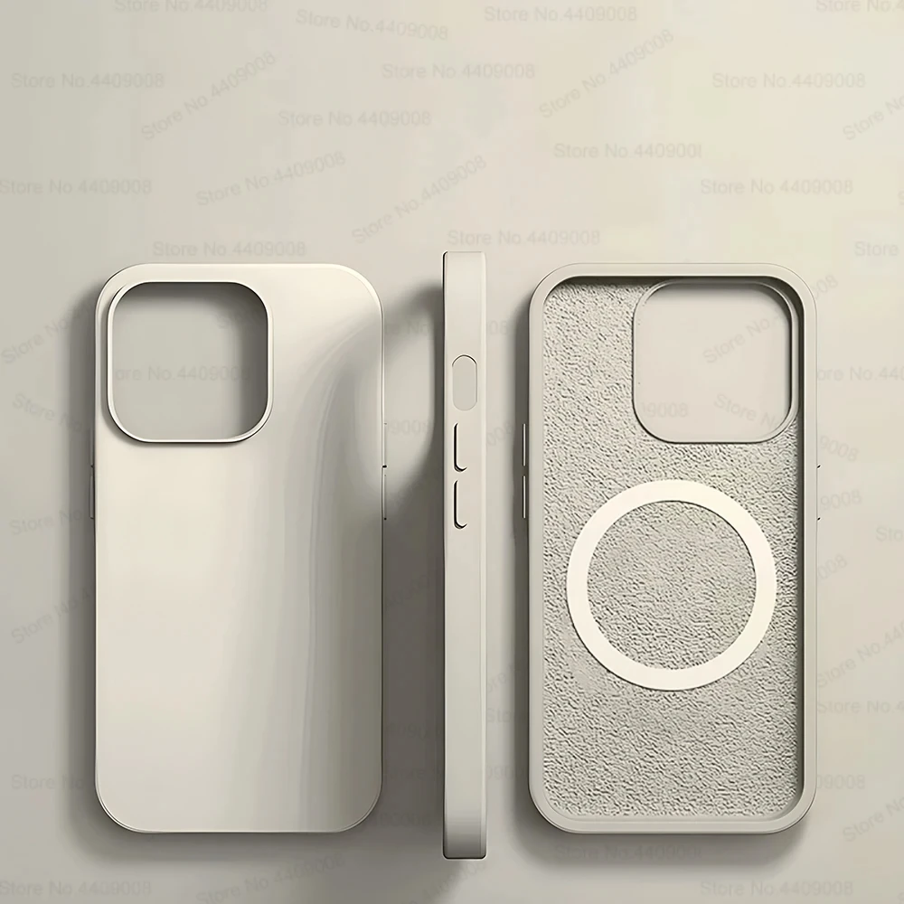 Premium Liquid Silicone Magnetic Case - Luxury Wireless Charging Back Cover Accessories