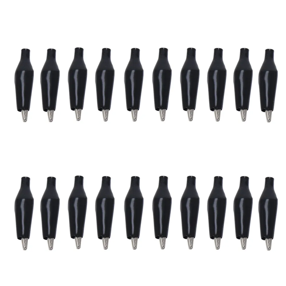 Alligator Clips 20pcs 27mm Soft Plastic Coated Testing Probe Car Auto Battery