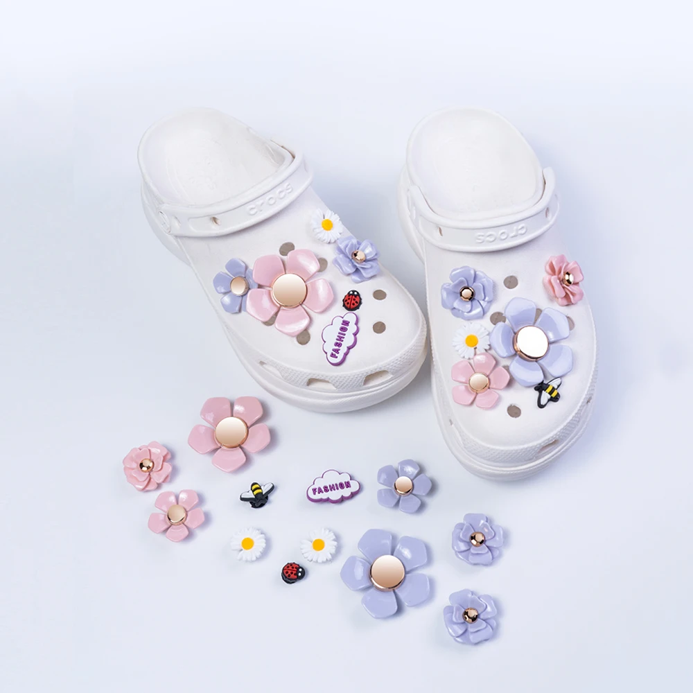 

Decorations For Shoes DIY Slippers's Cartoon Accessories All Match Buckle Chain Shoelace Good Quality ABS Plastic Cute Flower