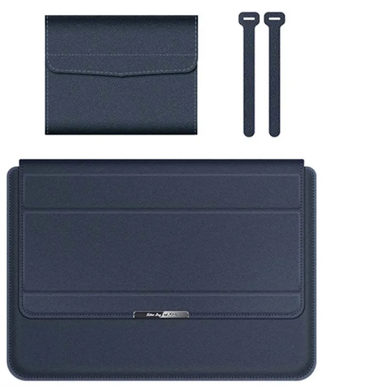 Enhanced Laptop Sleeve and Accessory Organizer with Foldable Stand & Wrist Rest Pad