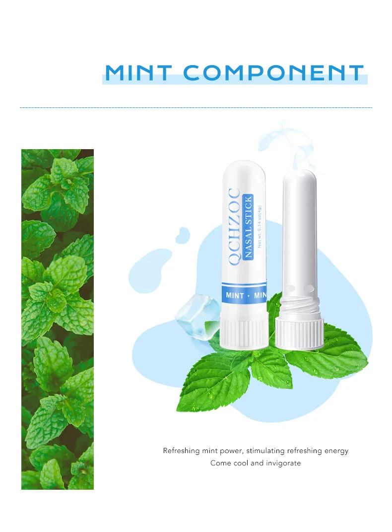 Nasal Stick 4 Pack Long Lasting Refreshing Essential Oil Inhalation Cooling