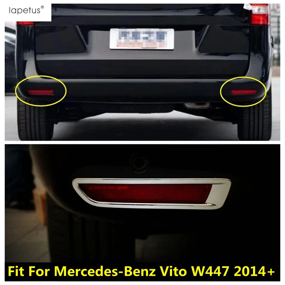 

2PCS Rear Trunk Tail Fog Light Lamp Frame Cover Trim For Mercedes-Benz Vito W447 2014 - 2019 ABS Chrome Accessories Exterior Kit