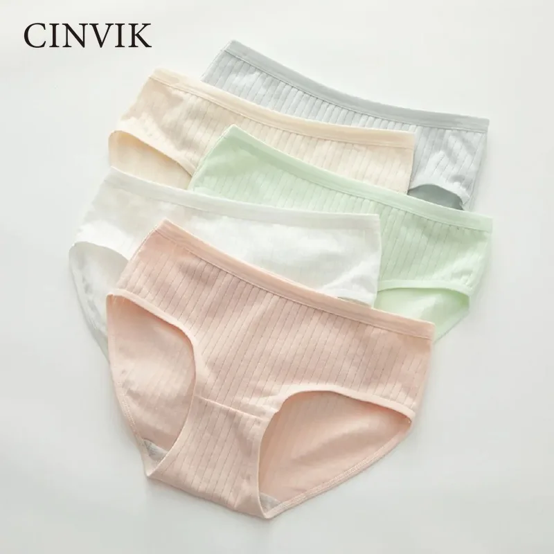 

Cinvik Cotton Women's Panties Soft Underwear Cute Girls Panty Breathable Briefs Sexy Ladies Underpants Female Lingerie Pantys