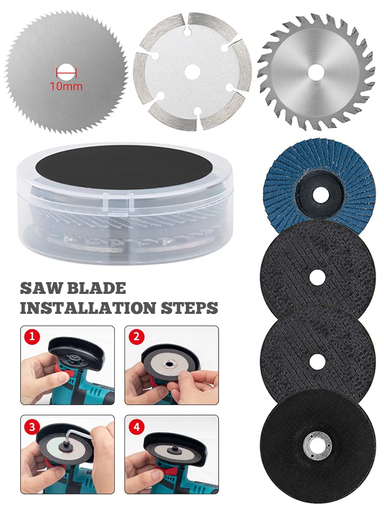 Cutting Disc Grinding Wheel Metal Woodworking Stone Marble Cutting Grinding Saw Blade For Mini Angle Grinder 7pcs/Set 76mm cutting disc,grinding disc,abrasive wheel,grinding wheel,saw blade