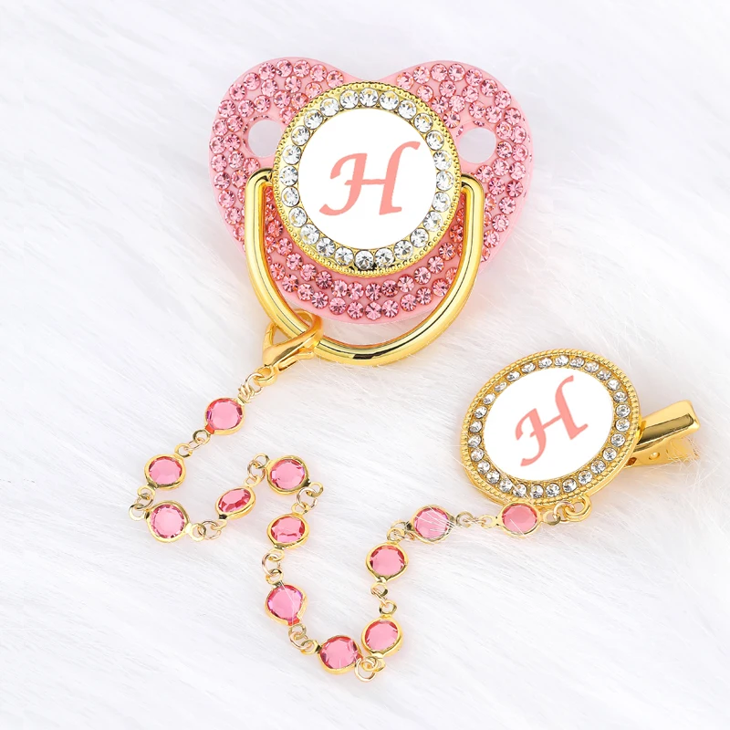 26 Letters Baby Pacifier Clip Holder Newborn Dummy Soother Baby Shower Gift Silicone BPA Free Infant Teether Nipple pacifier clip silicone pacifier baby pacifier