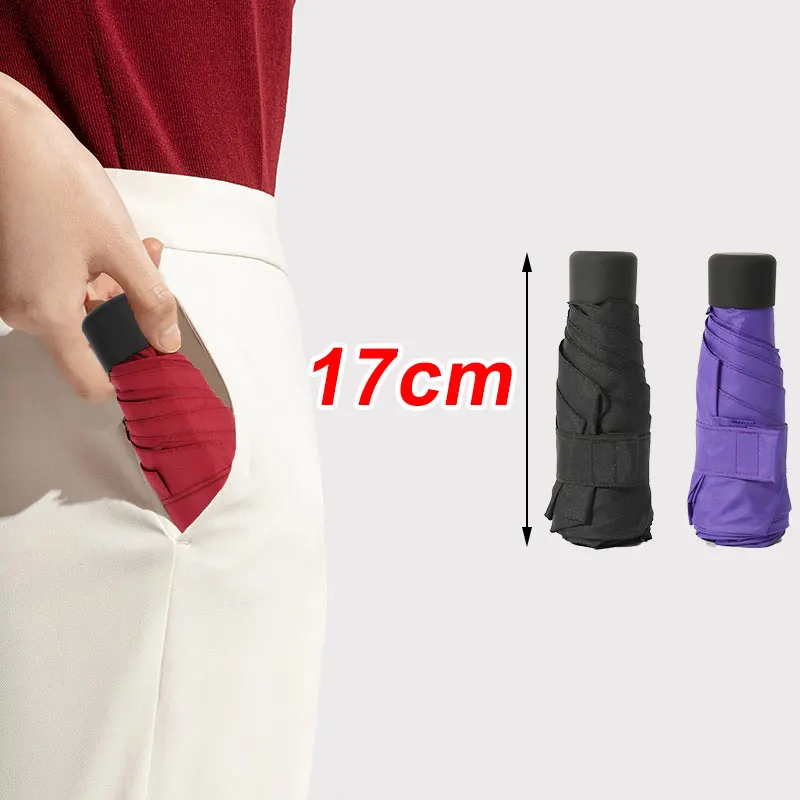 210g Umbrella Sun Rain Women Ultra-light Mini Fold Umbrella Parasol Small Size Easily Store For Men Gift sun umbrella folding umbrella