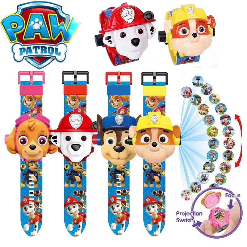 Paw Patrol Projection Digital Watch Time | Child Paw Patrol Watch - 3d  Watch Anime - Aliexpress