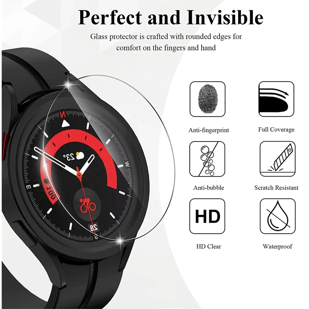 Watch Screen Protector Case Watch Cover Watch Protective Case Watch Case Watch Protective Cover Watch Bezel Insert Ring Watch Bezel Watch Screen Protector Watch Accessories Bumper Protective Case Kit for Samsung Galaxy Watch 7 6 Classic 5 Pro 45mm 4 44mm 40mm 43/47mm Frame Bumper + Dial Bezel Ring + Glass Screen Protector