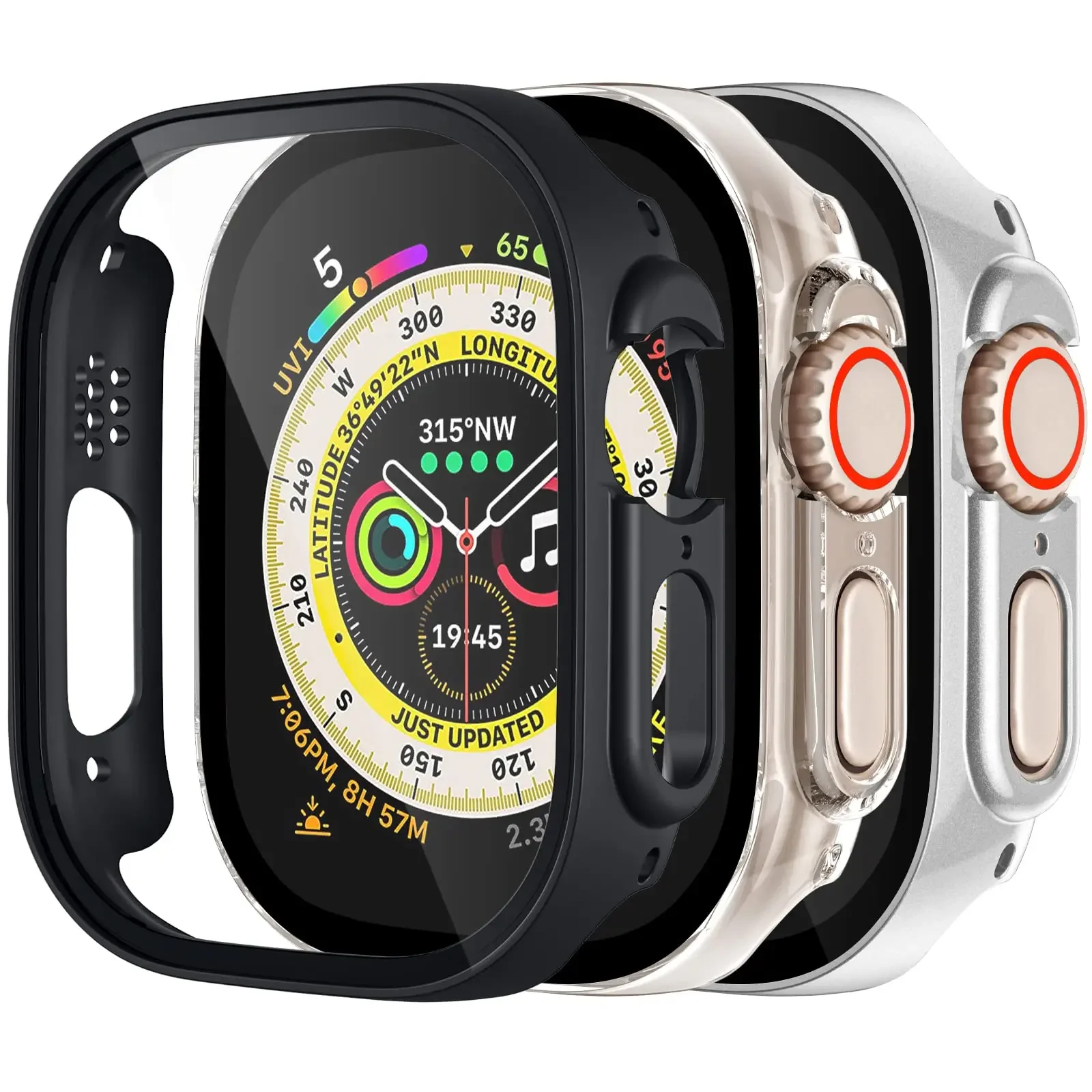 3-Pack Durable Hard Bumper Shell with Screen Protector