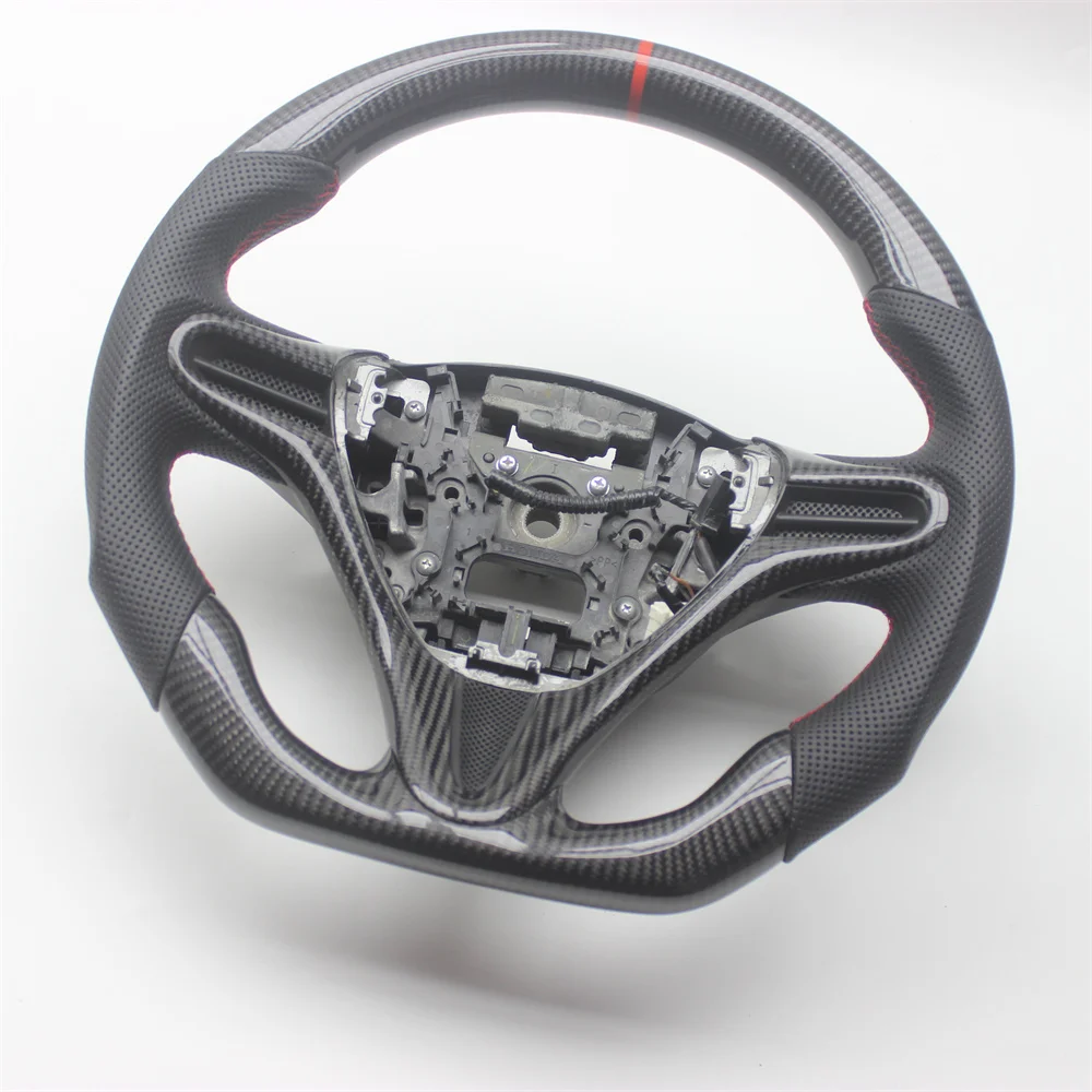 

Replacement Real Carbon Fiber Steering Wheel with Leather for Honda Civic 8TH GEN 2006-2011