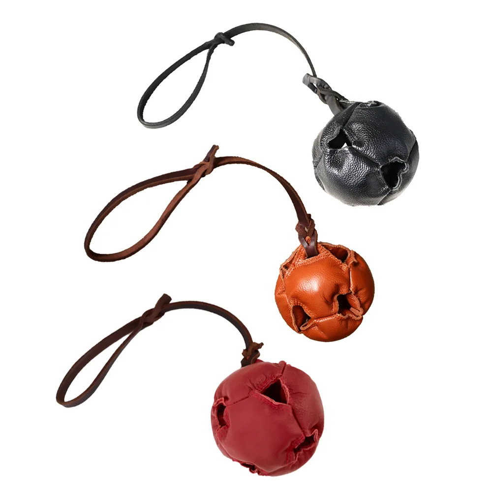 German Shepherd Training Dog Cowhide Ball Biting Ball Pet Toy To Vent Leather Cowhide Bite Stick Dog Toys for Large Dogs