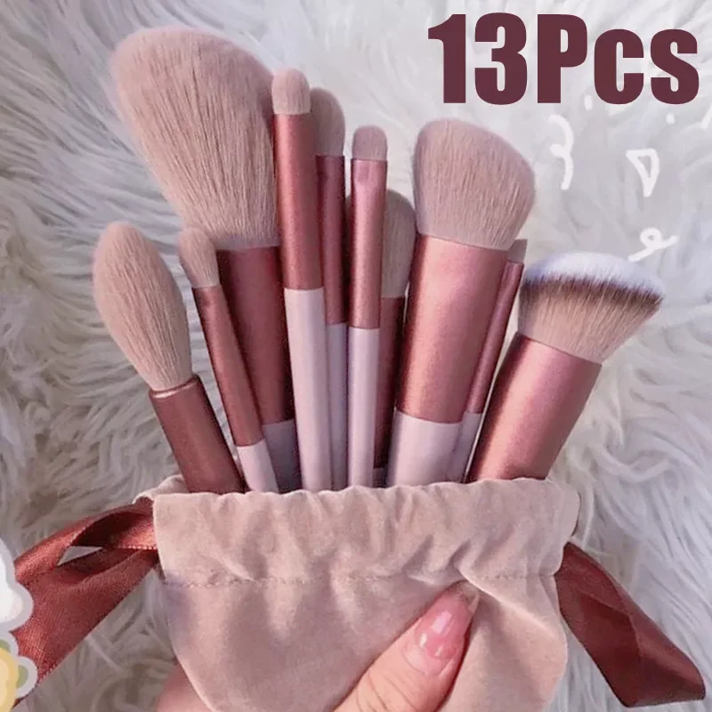 13pcsSoftMakeupBrushesSetEyelinerEyeShadowBrushCosmetic