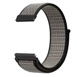 Versatile 20mm/22mm Nylon Smartwatch Strap - Durable and Stylish Replacement Band - Width 22mm (Heart black)