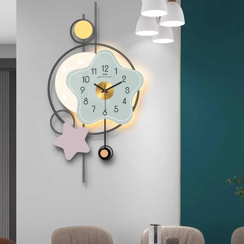 

Luxury Acrylic Wall Clocks Minimalism Chinese Style Light Luxury Wall Clocks Home Fashion Reloj De Pared Living Room Decoration