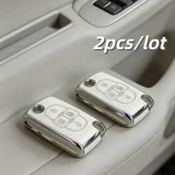 Premium Car Key Case Covers (2 - Pack) (2pcs cream)