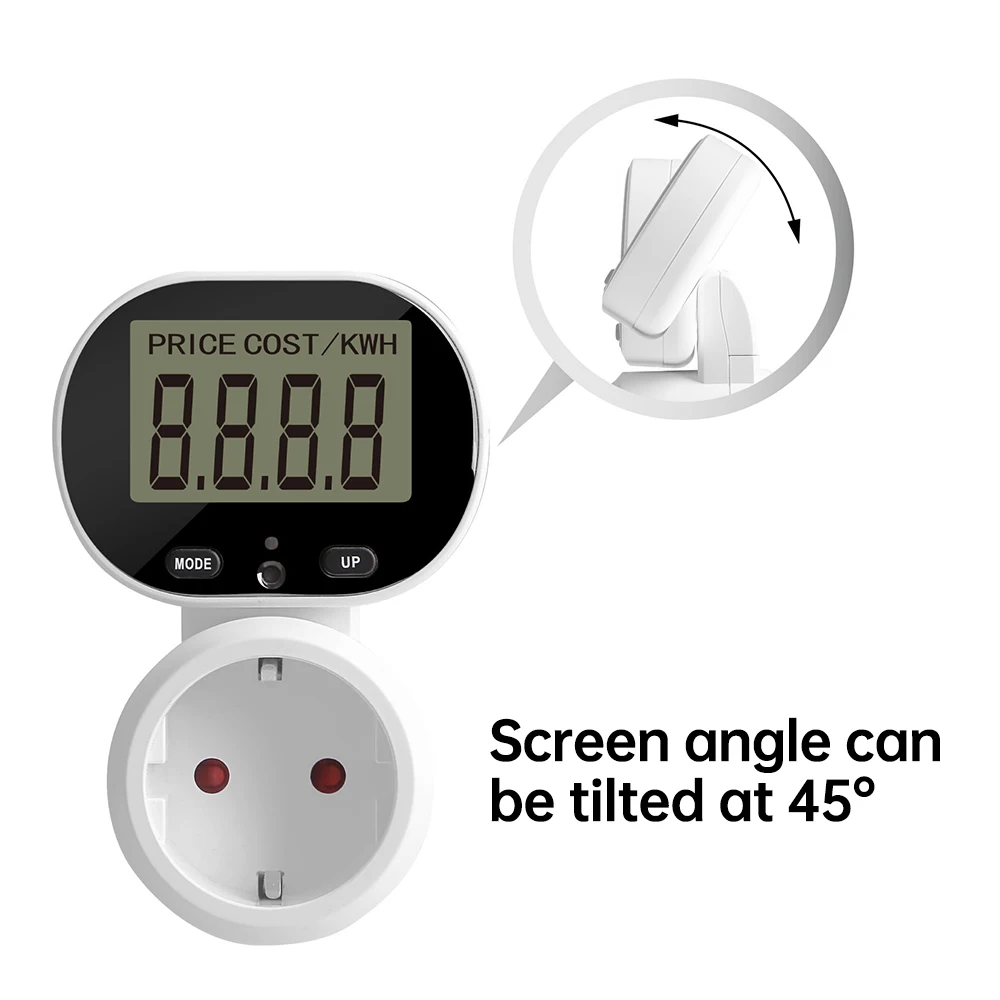 High Precision Household Power Monitoring Instrument with EU Plug, 230V 16A