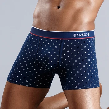 Boxer con stampa in cotone per uomo Intimo Boxer da uomo e mutande Mutandine da uomo sexy Taglie forti Calecon Homme Marche 1
