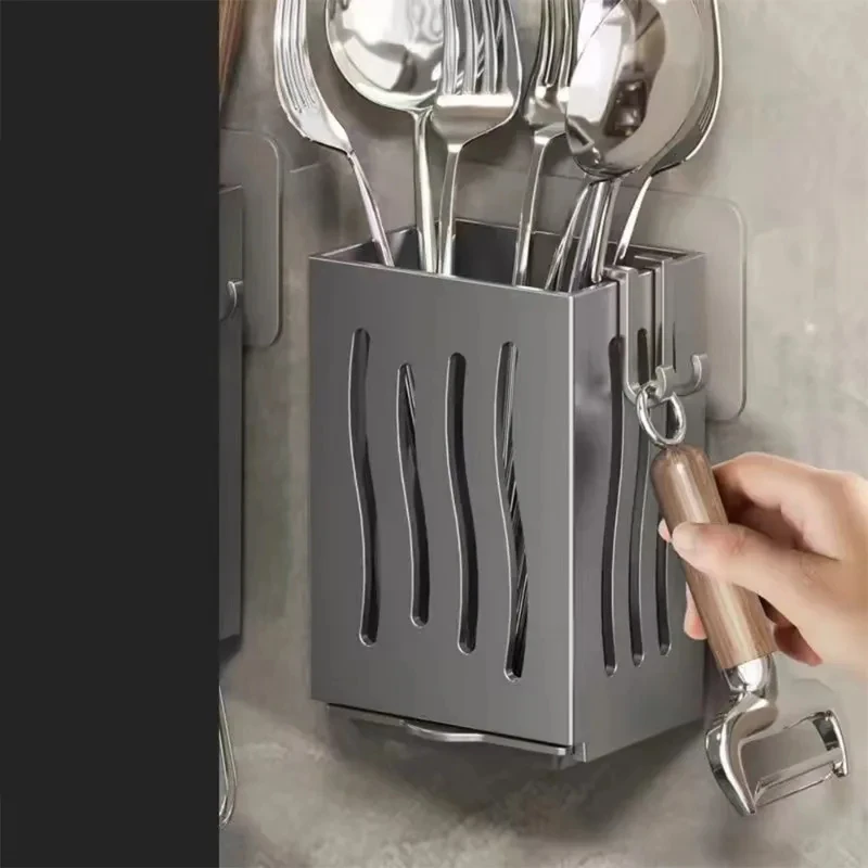 1Pc Cutlery Holder Kitchen Tableware Drainer Spoon Fork Chopsticks Storage Basket Rack Multifunctional Kitchen Tableware Organiz 2