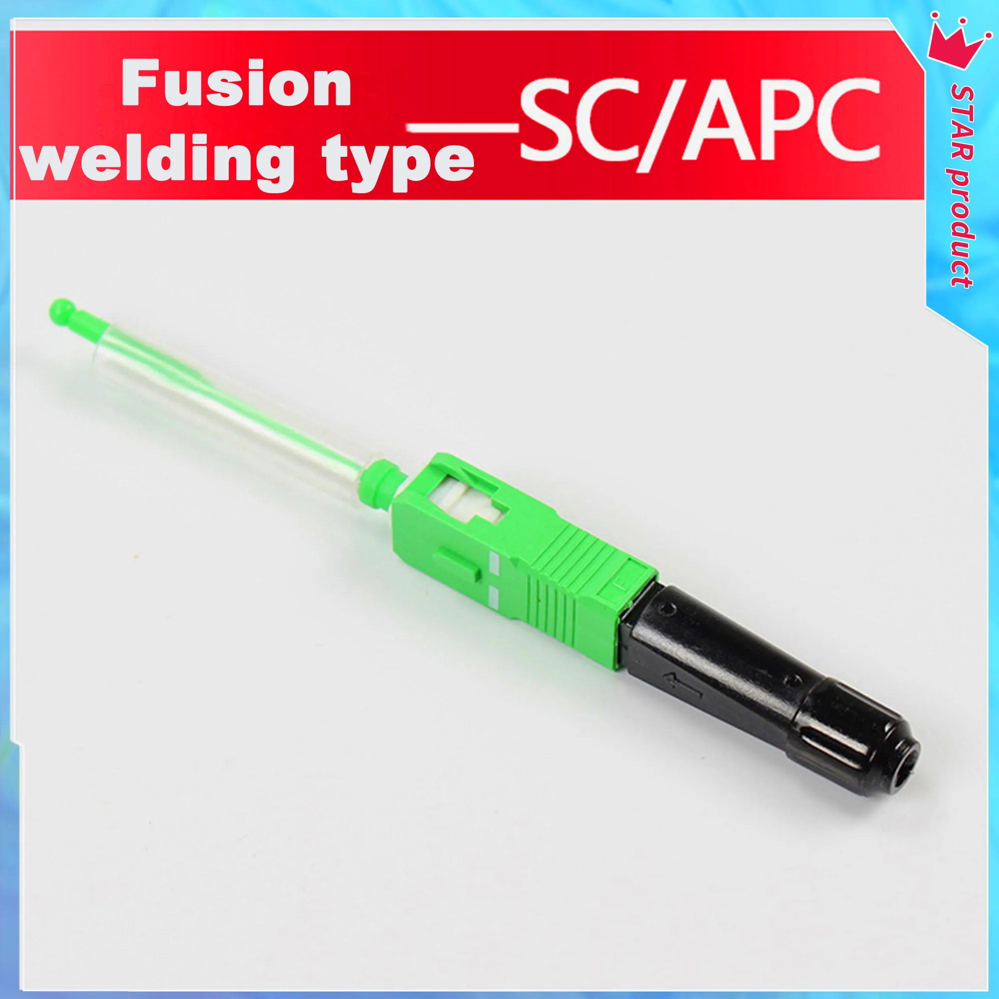 10pcs kpl pneumatic fitting quick fast for air hose connector tube od 4 6 8 10 12mm thread m5 1 8 1 4 3 8 1 2 perslucht fittings NEWSC APC Quick Connector Optical Fiber Fusion FTTH Fast Adapter Fusion Splice-on Type Fiber Optic Quick Hot-Melt Fast Connector