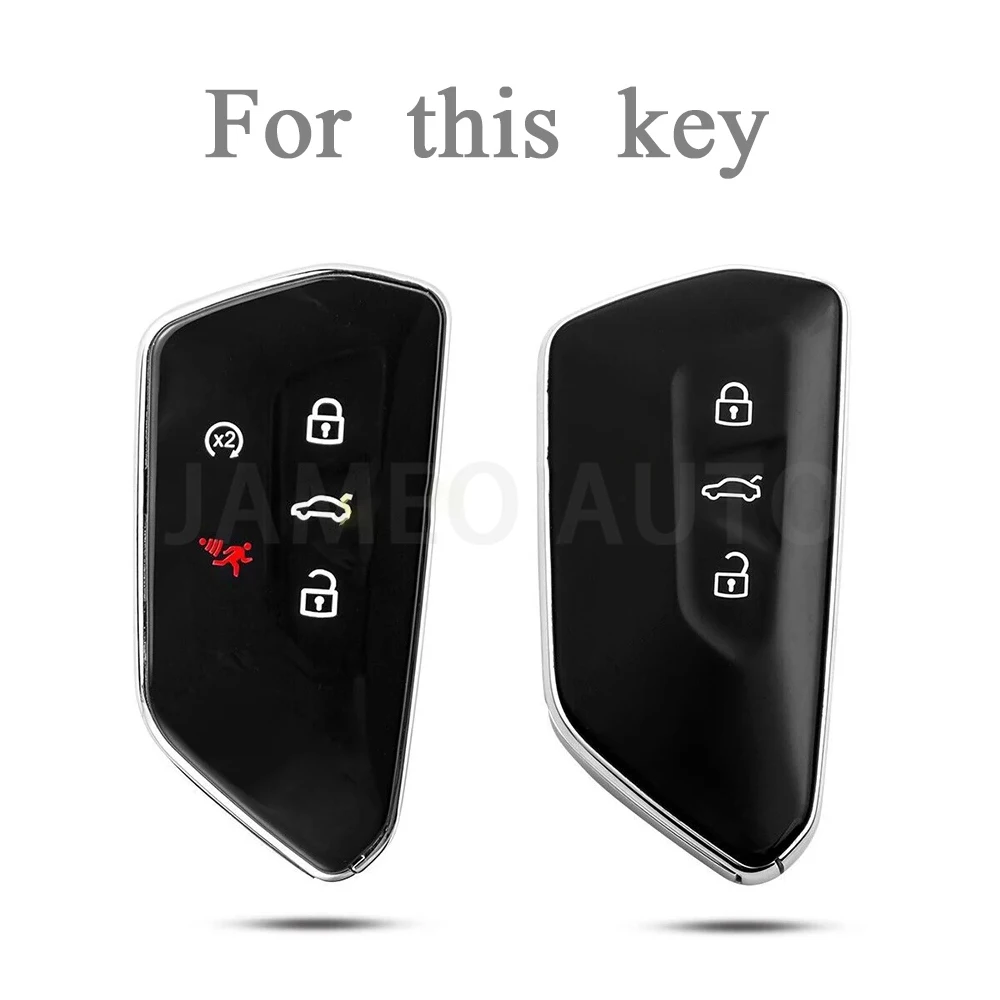 폭스 바겐 골프 8 ID3 ID4 Cupra Skoda Octavia A8 좌석 Leon MK4 Formentor 키 체인에 대한 투명한 자동차 키 케이스 커버 셸