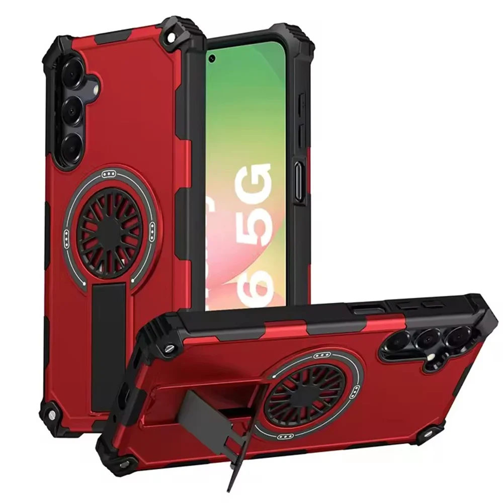 Magnetic Folding Stand Armor Phone Case with Magsafe Dual Layer Military Cover