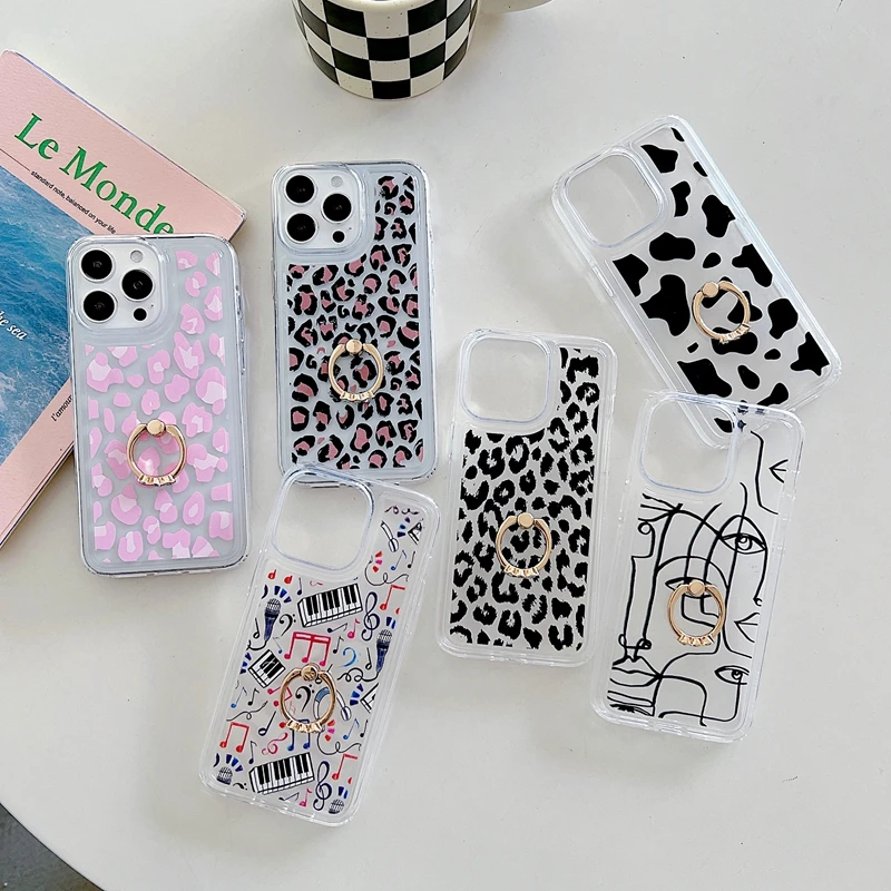 Etui Per Iphone 13 Pro Max Custodia Morbida Antiurto Per Apple 13 Pro Max Cover 13Pro Max Iphone Ring Stand Holder Custodie Per Telefono