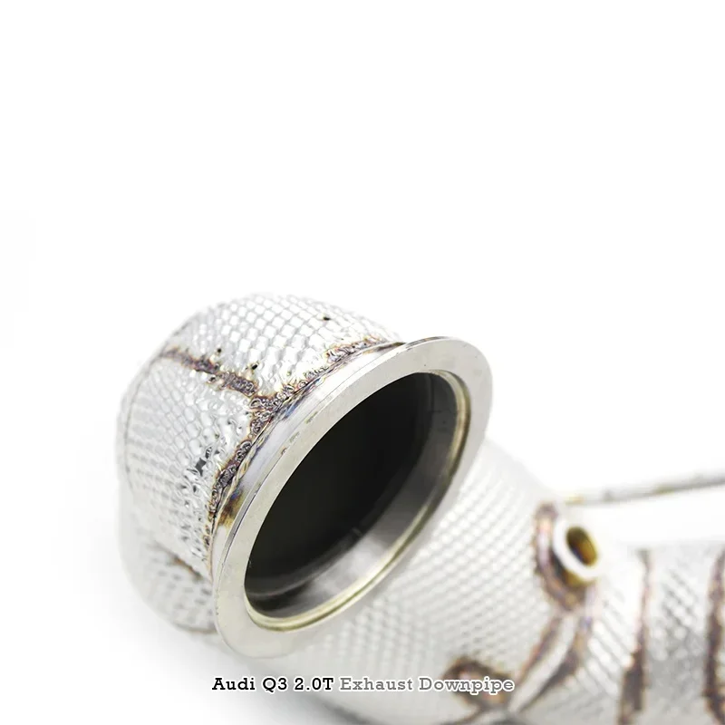 Section High flow Pipes branch downpipe Exhaust Pipe with for Q3 2.0T -
