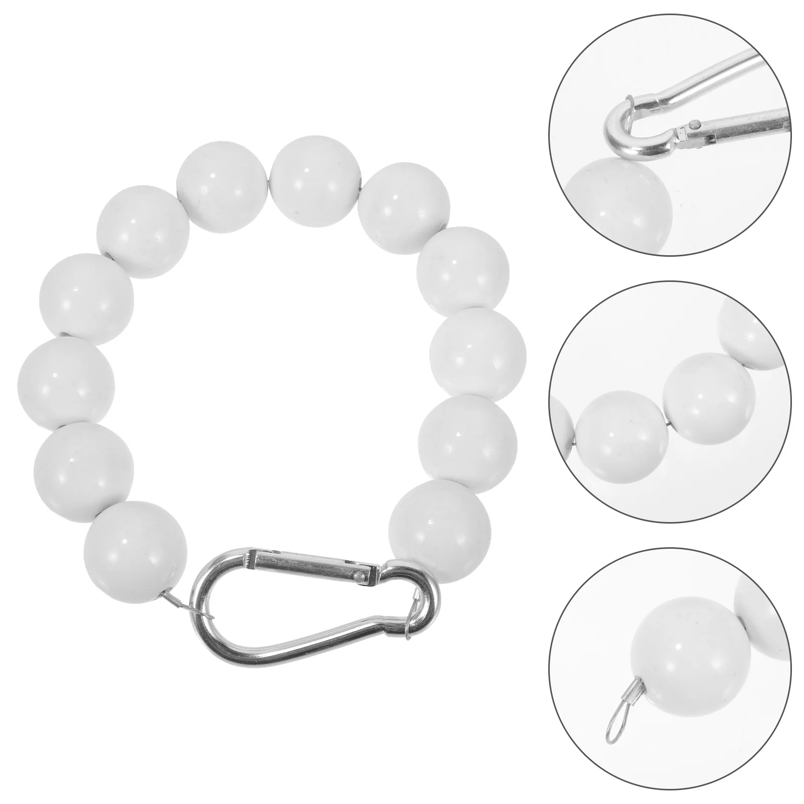 

Flag Pole Flagpole Retaining Ring Retainer Accessory Beaded Tool Chain White Windproof Guide Accessories