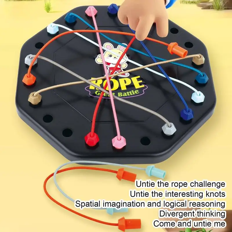 Board Game Rope Knots Puzzle Social Board Game Color Line Sorting The Great Rope Untying Challenge Logic Thinking Strategy Table Game