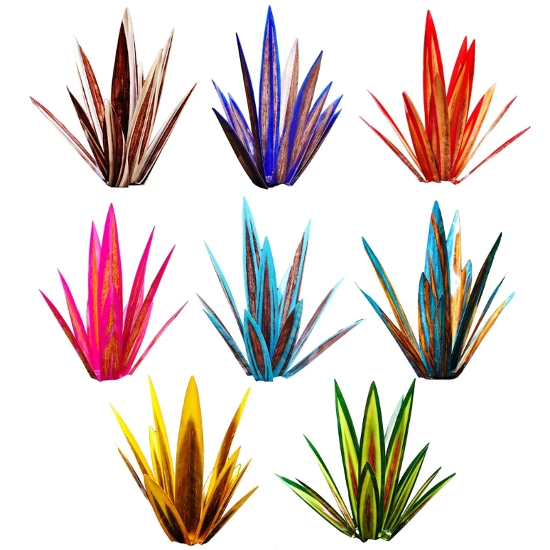 

Unique Garden Tequila Sculpture Metal Agave Plant Garden Stake Hand Painted