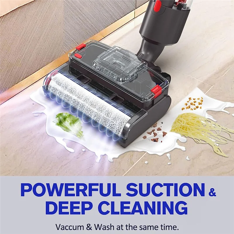 Electric Wet Dry Mopping Head for Dyson V15 V8 V7 V10 V11 Vacuum Cleaner, Automatic Cleaning Roller Brush for Hard Floor 4