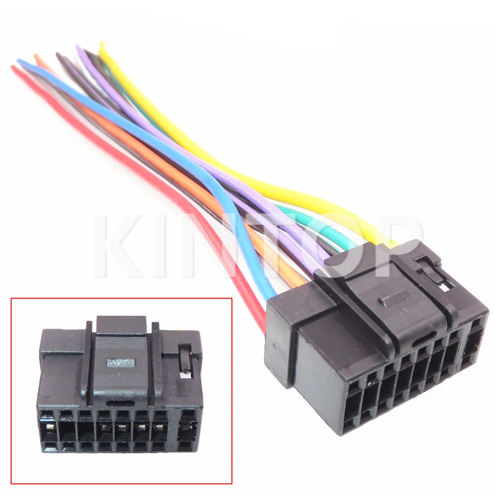 16PinsCarAudioWiringHarnessAdapterPlugAutoStereoConnectorfor